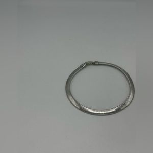 Vintage Silver Cobra Chain Choker Necklace